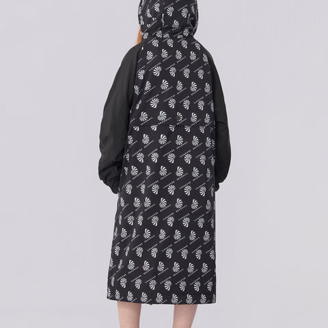 Seasnail Swim Parka For Kids- Logo Pattern