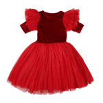 Rock Your Kid Red Velvet Sparkle Party Dress