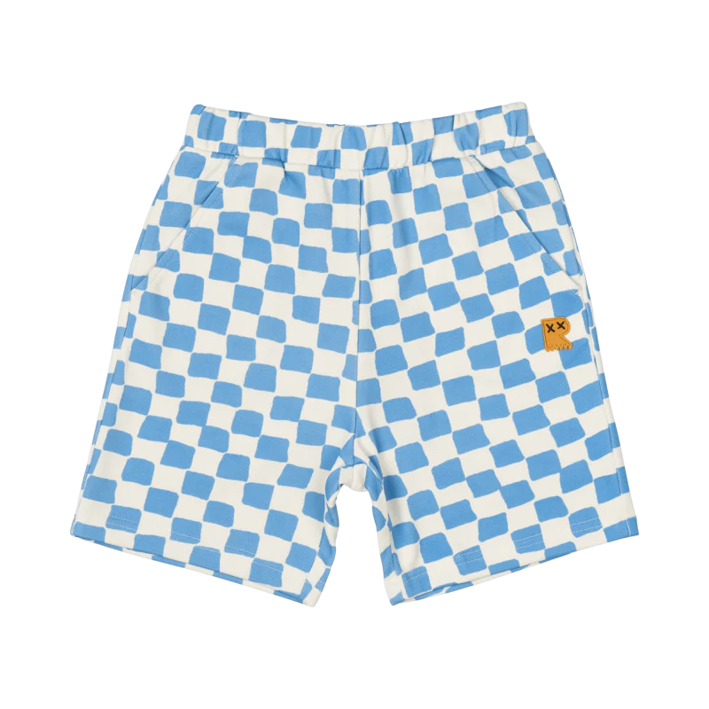 Rock Your Kid BLUE CHECKER SHORTS