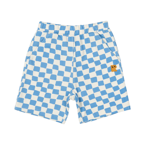 Rock Your Kid BLUE CHECKER SHORTS