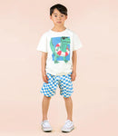 Rock Your Kid BLUE CHECKER SHORTS