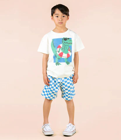 Rock Your Kid BLUE CHECKER SHORTS