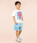 Rock Your Kid BLUE CHECKER SHORTS