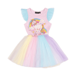 Rock Your Kid UNICORN RAINBOW SINGLET CIRCUS DRESS