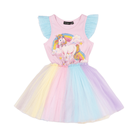 Rock Your Kid UNICORN RAINBOW SINGLET CIRCUS DRESS