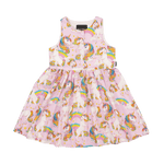 Rock Your Kid UNICORN RAINBOW POPOVER DRESS