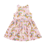 Rock Your Kid UNICORN RAINBOW POPOVER DRESS