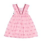 Rock Your Kid PINK GLITTER HEART TULLE DRESS