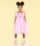 Rock Your Kid PINK GLITTER HEART TULLE DRESS