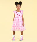 Rock Your Kid PINK GLITTER HEART TULLE DRESS