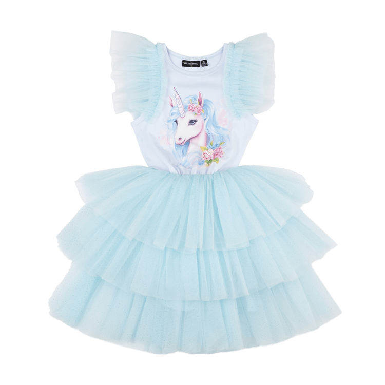 Rock Your Kid BLUE UNICORN PARTY DRESS