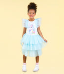 Rock Your Kid BLUE UNICORN PARTY DRESS