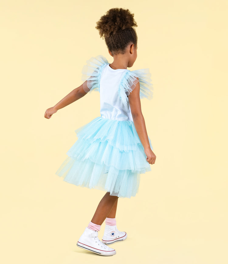 Rock Your Kid BLUE UNICORN PARTY DRESS