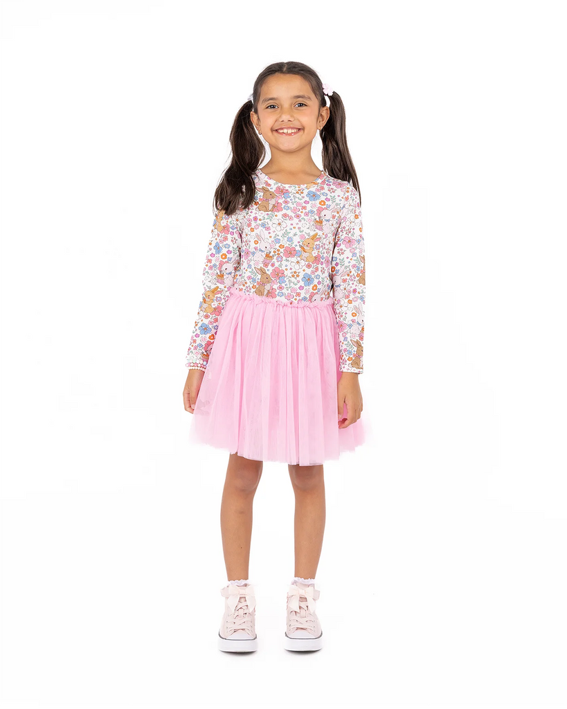 Rock Your Baby DITSY BUNNY LONG SLEEVE CIRCUS DRESS