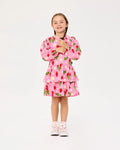 Rock Your Baby STRAWBERRY LONG SLEEVE FRILL DRESS