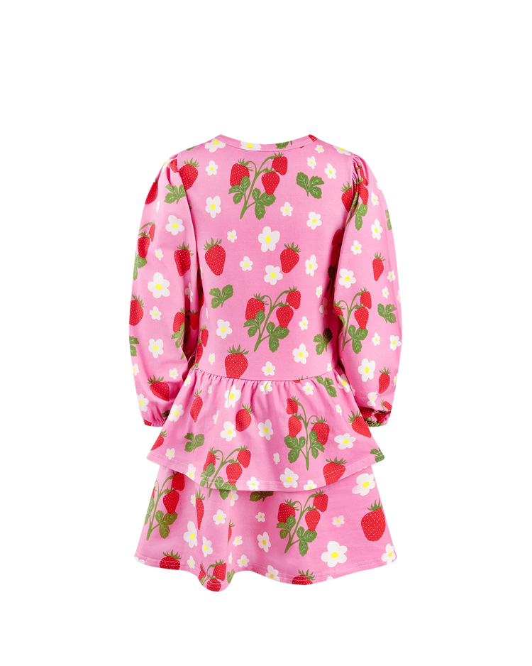 Rock Your Baby STRAWBERRY LONG SLEEVE FRILL DRESS