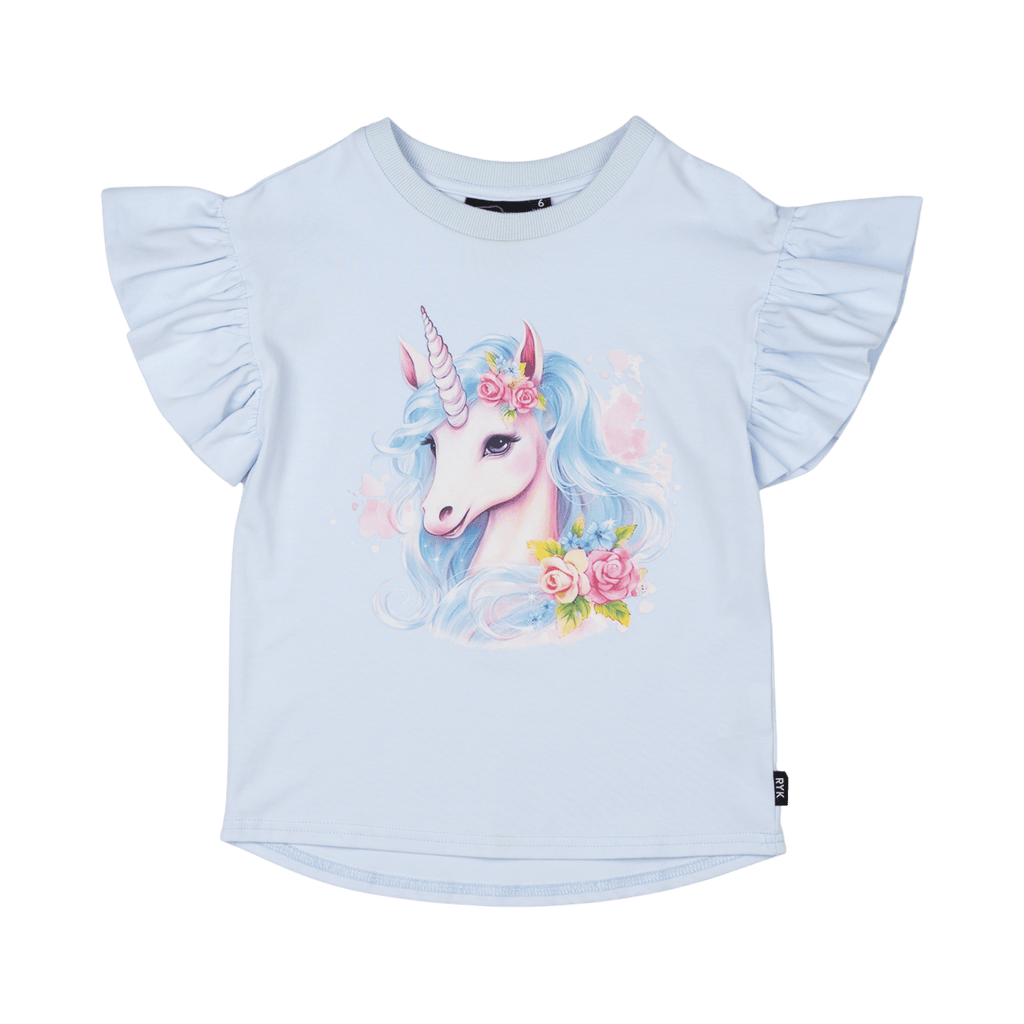 Rock Your Kid BLUE UNICORN T-SHIRT