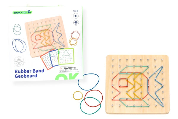 CREATIVE RUBBER BAND GEOBOARD PATTERN PUZZLE GAME