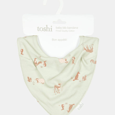 Toshi Baby Bib Bandana Classic-Enchanted Forest Mist