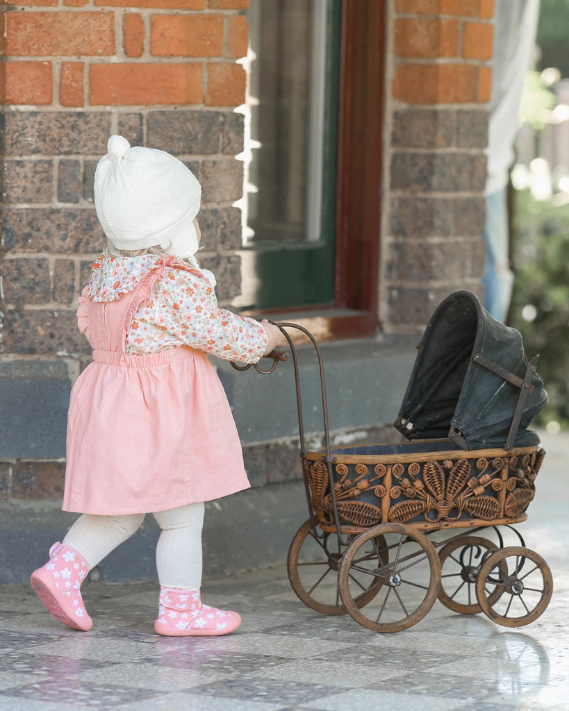 Toshi Baby Pinafore Corduroy Quincy Dusty Rose