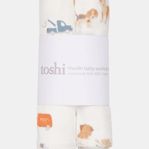 Toshi Baby Washcloth Muslin-2pcs