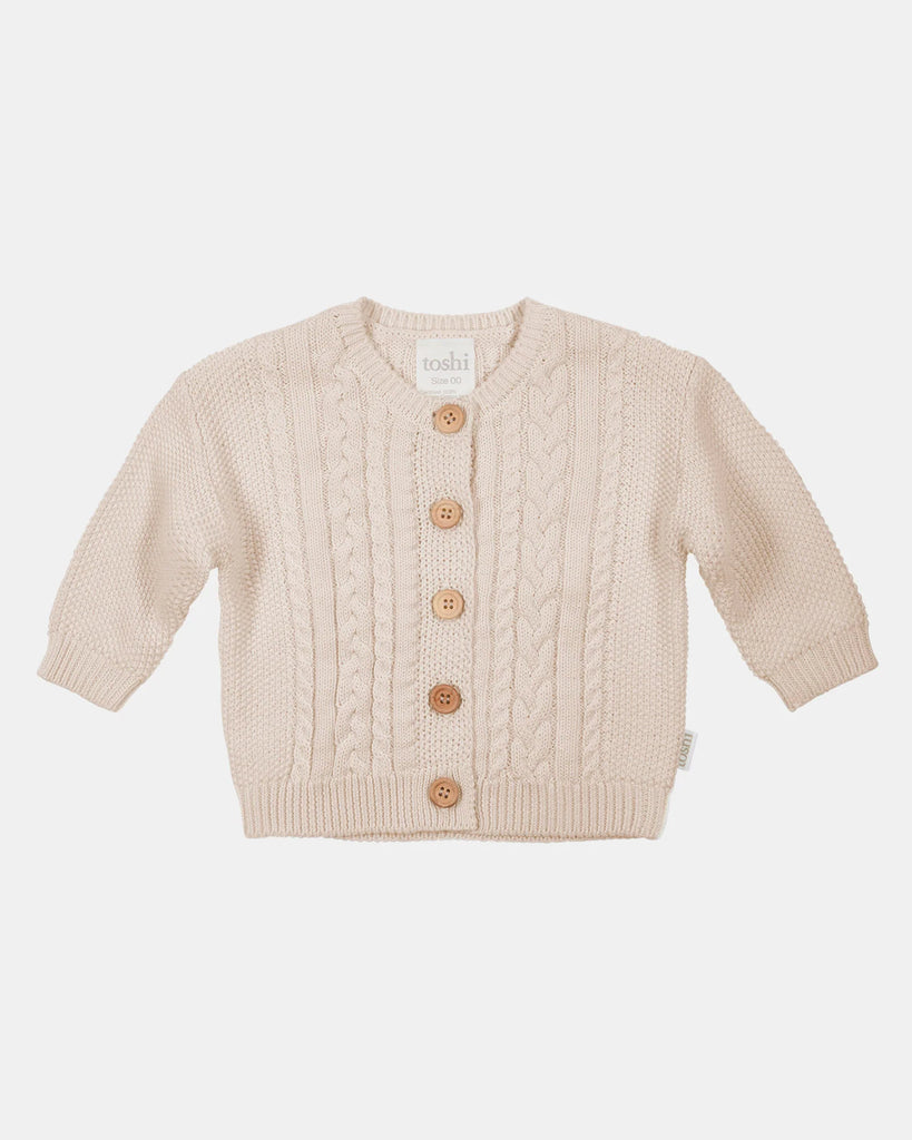 Toshi Organic Cardigan Yummy Oatmeal