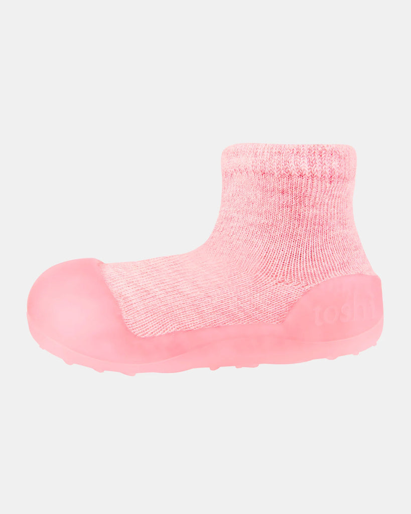 Toshi Organic Hybrid Walking Socks Dreamtime Footsteps -Carmine
