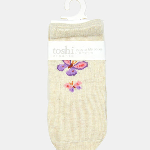 Toshi Organic Socks Jacquard- Butterfly Bliss