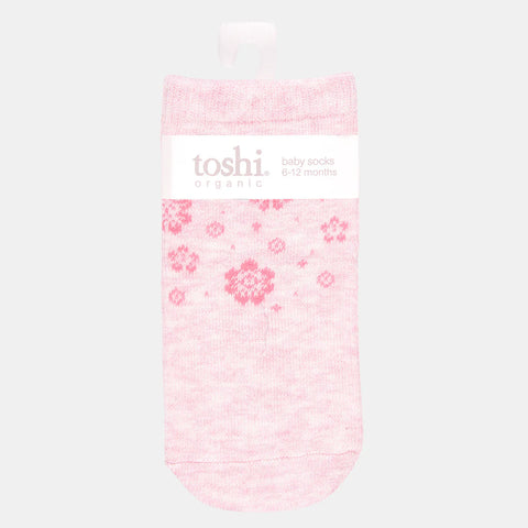 Toshi Organic Socks Jacquard Fleur