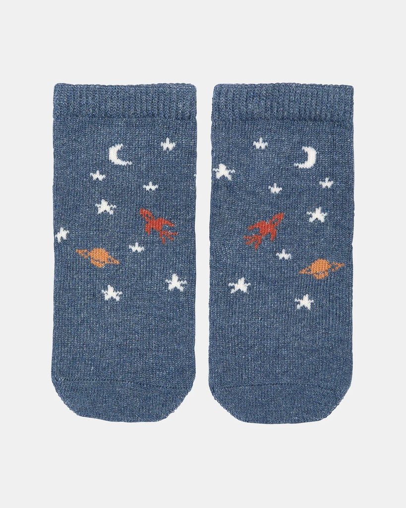 Toshi Organic Socks Ankle Jacquard Space Race