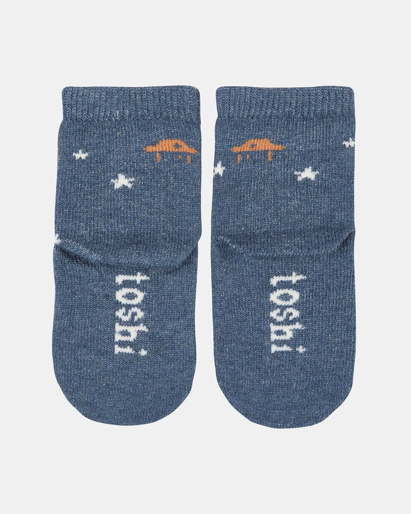 Toshi Organic Socks Ankle Jacquard Space Race