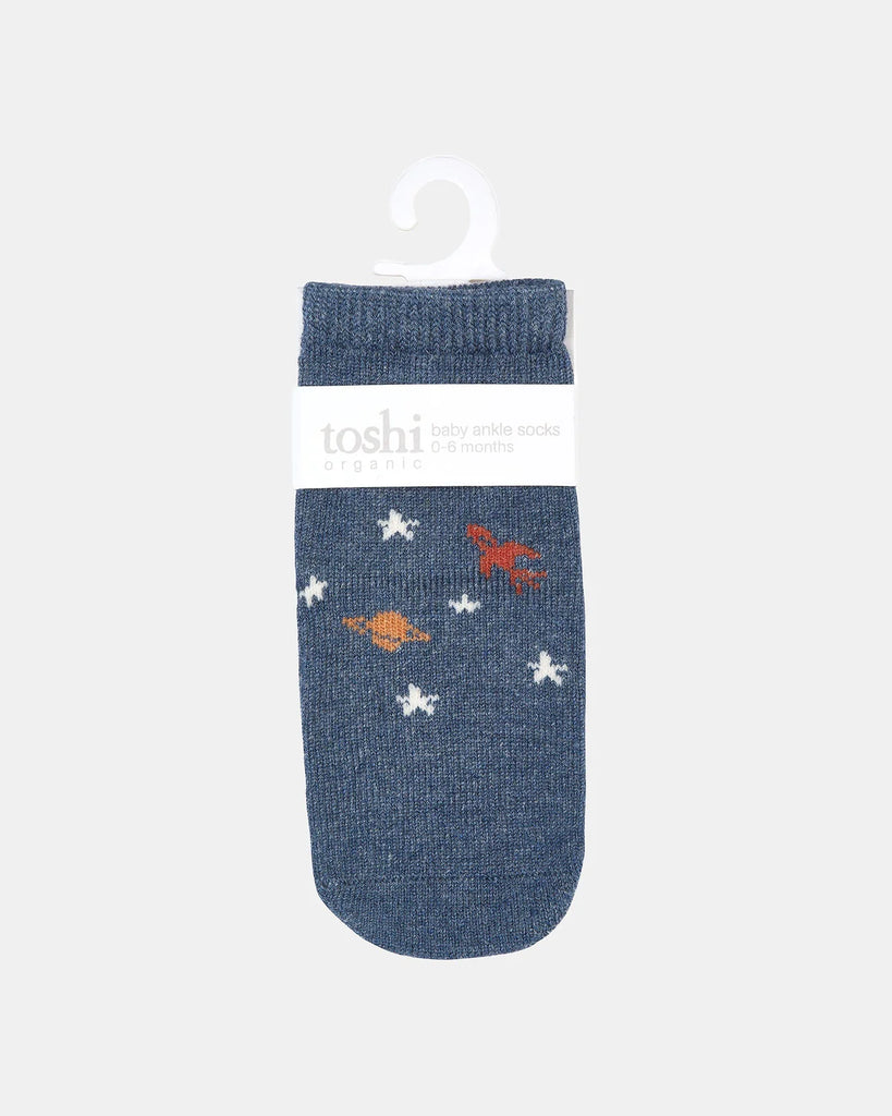 Toshi Organic Socks Ankle Jacquard Space Race