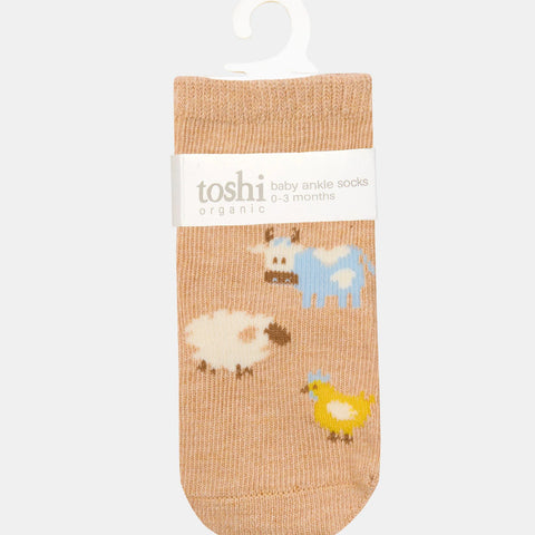 Toshi  Organic Socks Ankle Jacquard Farm Buddies