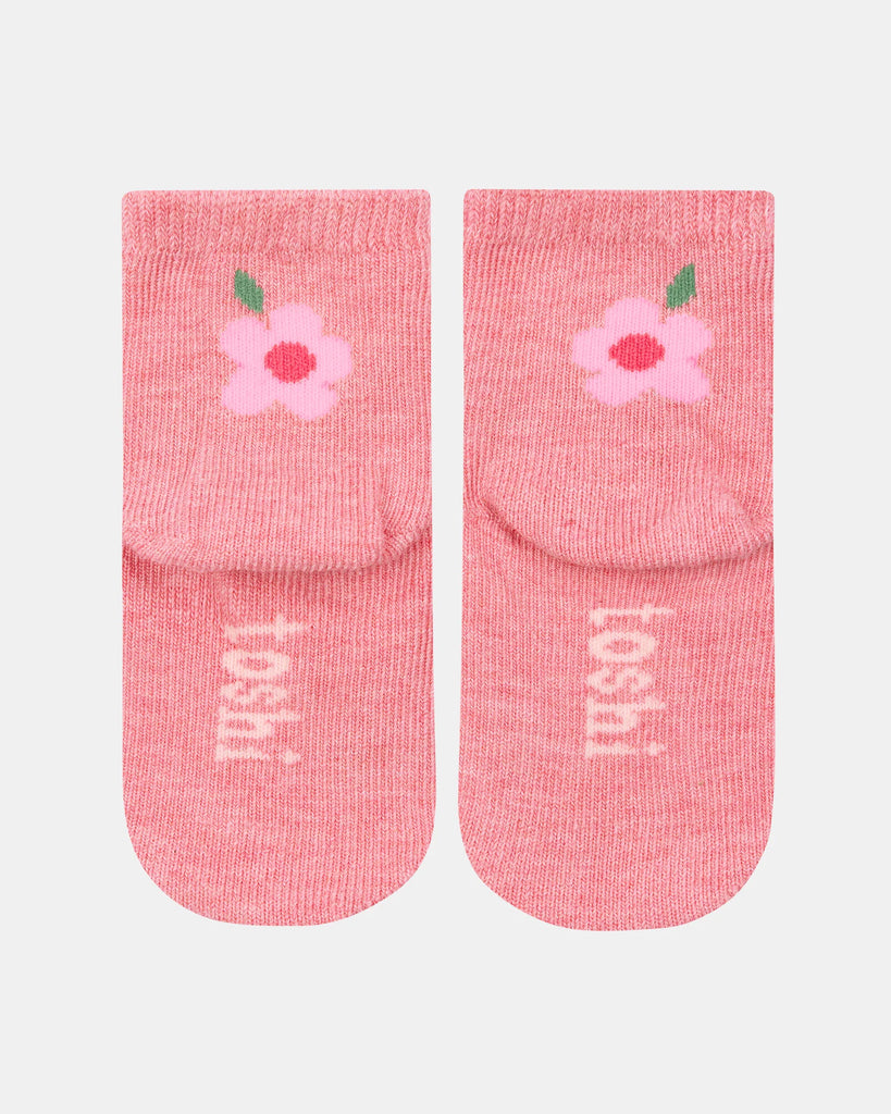 Toshi  Organic Socks Ankle Jacquard Rosie Posie