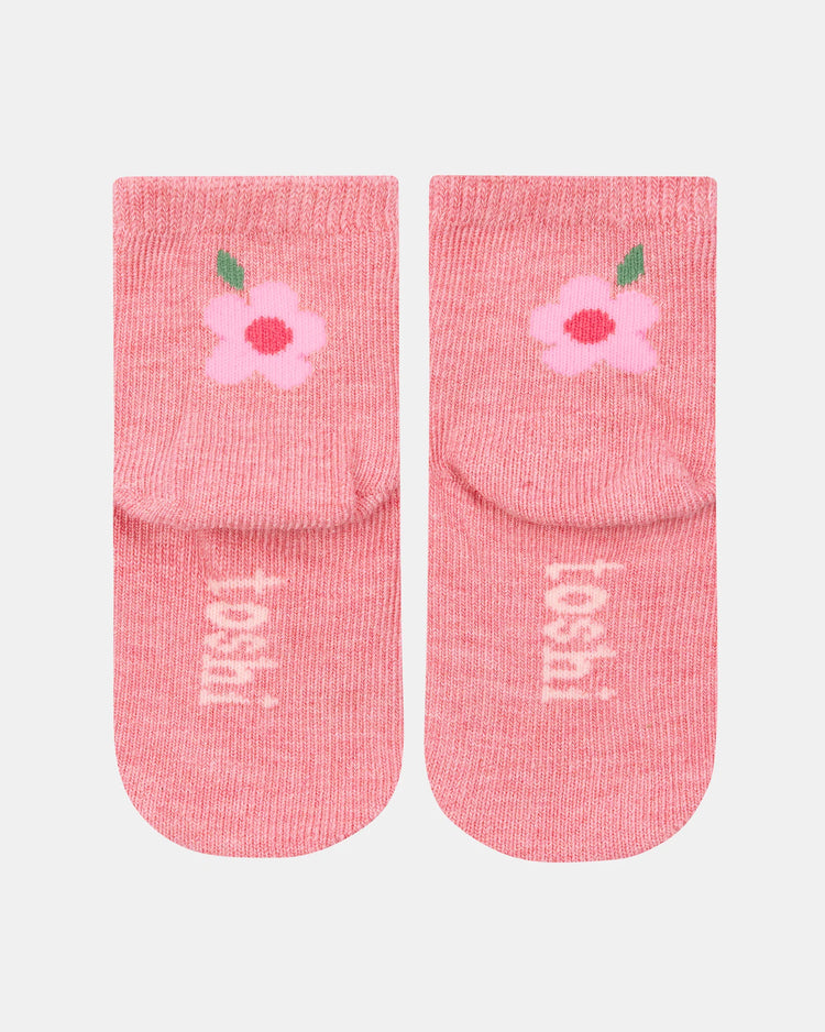 Toshi  Organic Socks Ankle Jacquard Rosie Posie