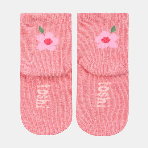 Toshi  Organic Socks Ankle Jacquard Rosie Posie