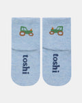 Toshi  Organic Socks Ankle Jacquard Tiny Tractors