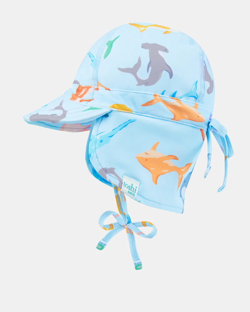 Toshi Swim Baby Flap Cap Classic-Sharky