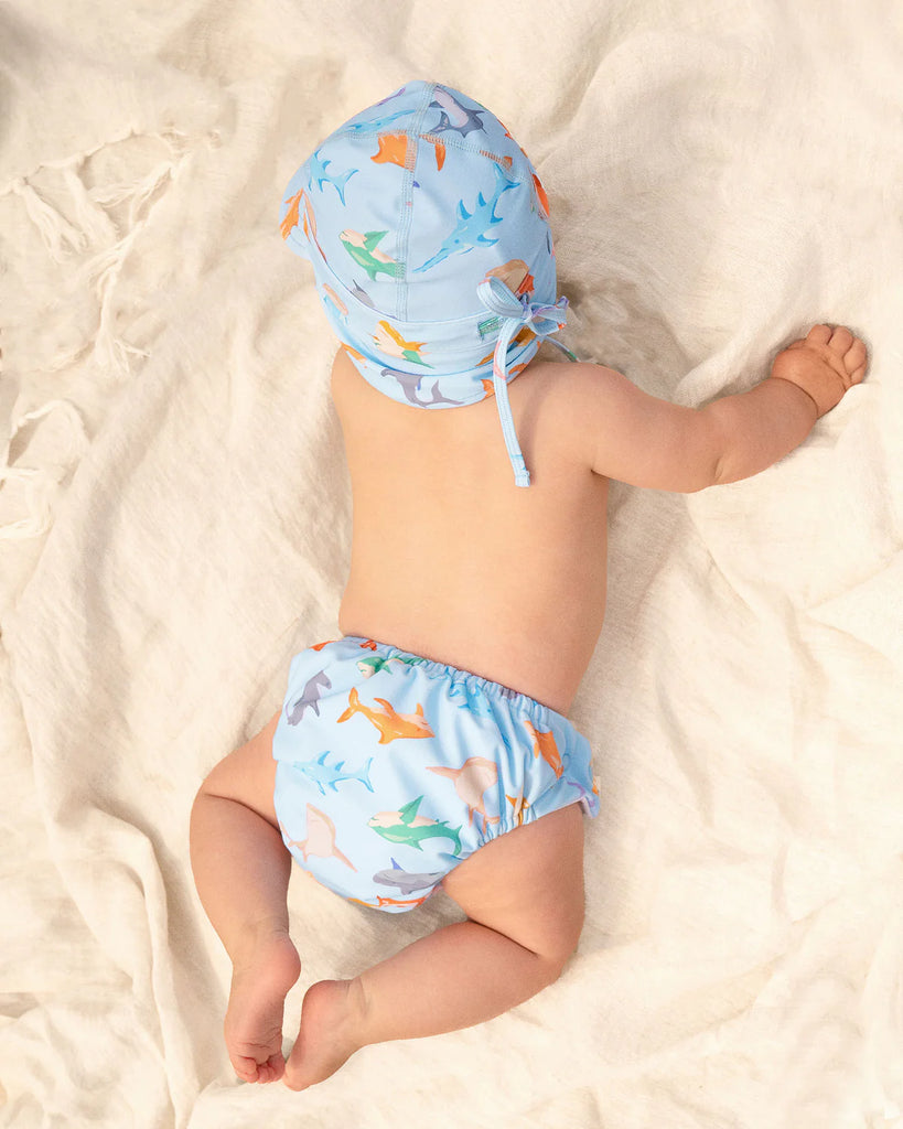 Toshi Swim Baby Flap Cap Classic-Sharky