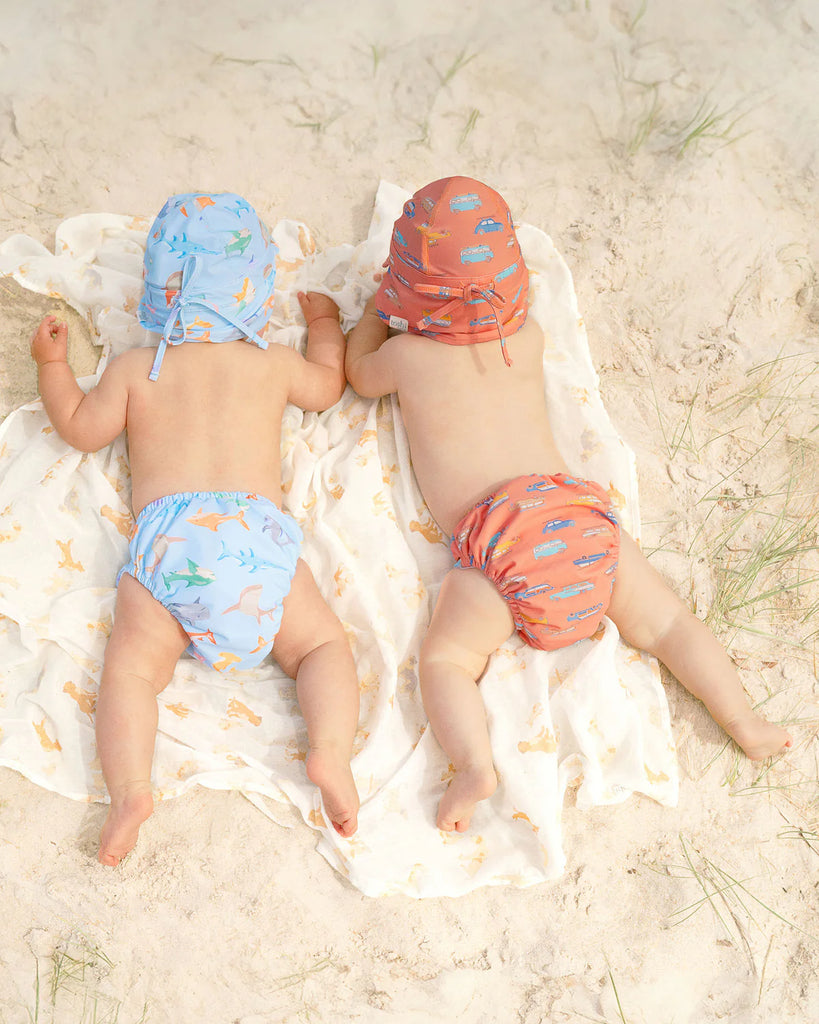 Toshi Swim Baby Flap Cap Classic-Sharky