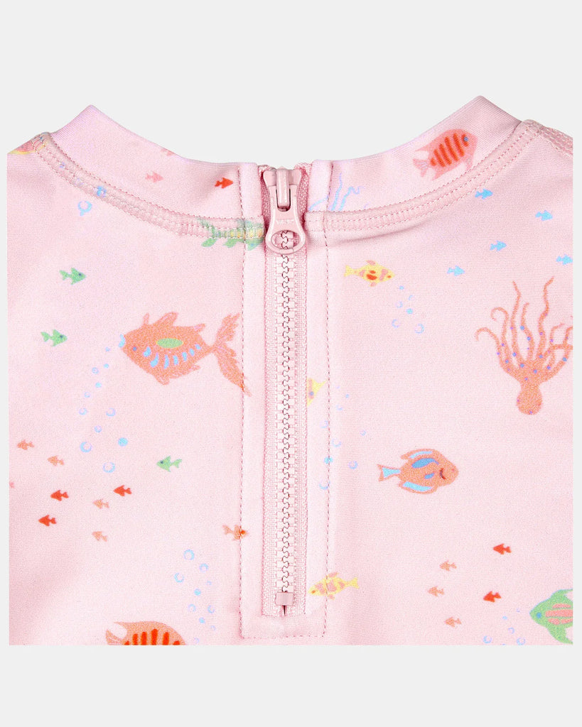 Toshi Swim Baby Onesie Long Sleeve Classic - Coral