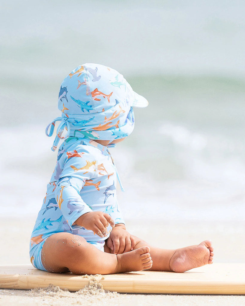 Toshi Swim Baby Onesie L/S Classic- Sharky