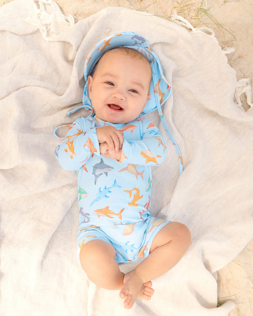 Toshi Swim Baby Onesie L/S Classic- Sharky