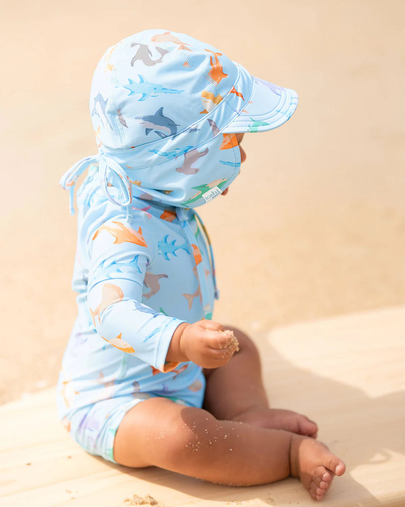 Toshi Swim Baby Onesie L/S Classic- Sharky