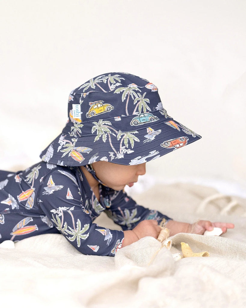 Toshi Swim Kids Sunhat Classic-Surf Twilight