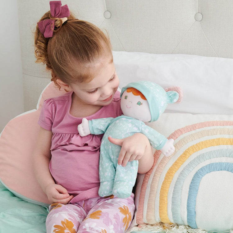 RECYCLED BABY DOLL: GREEN 'DAPHNIE'