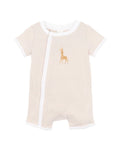 BEBE BILLIE GIRAFFE ORGANIC  SS ZIPSUIT