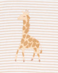 BEBE BILLIE GIRAFFE ORGANIC  SS ZIPSUIT