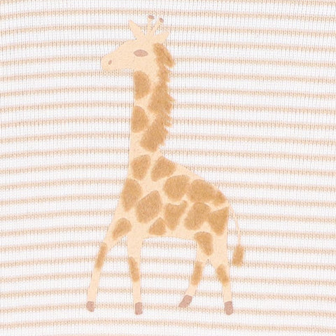 BEBE BILLIE GIRAFFE ORGANIC  SS ZIPSUIT