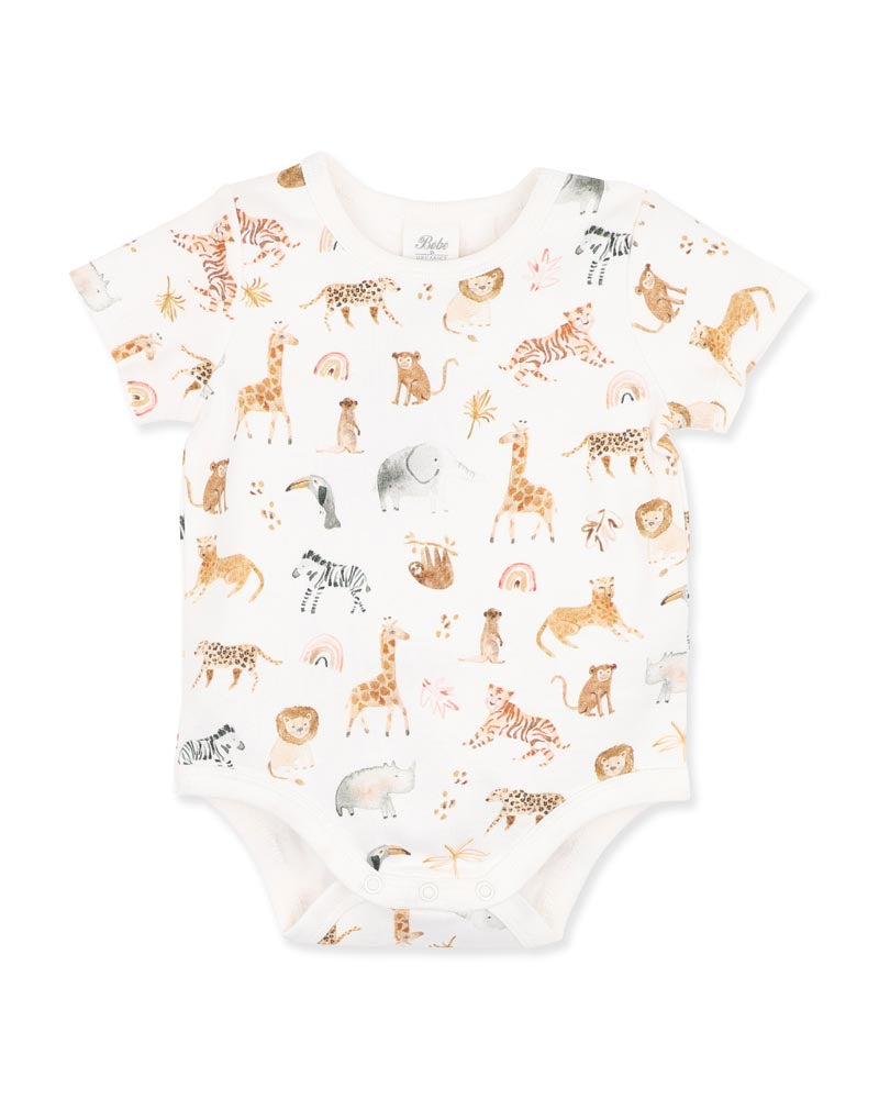 BEBE BILLIE PRINT ORGANIC  BODYSUIT